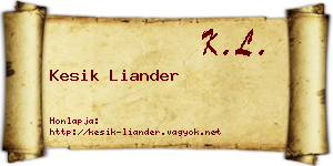Kesik Liander névjegykártya